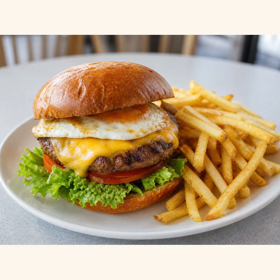 Foto de Hamburguesa especial con papas