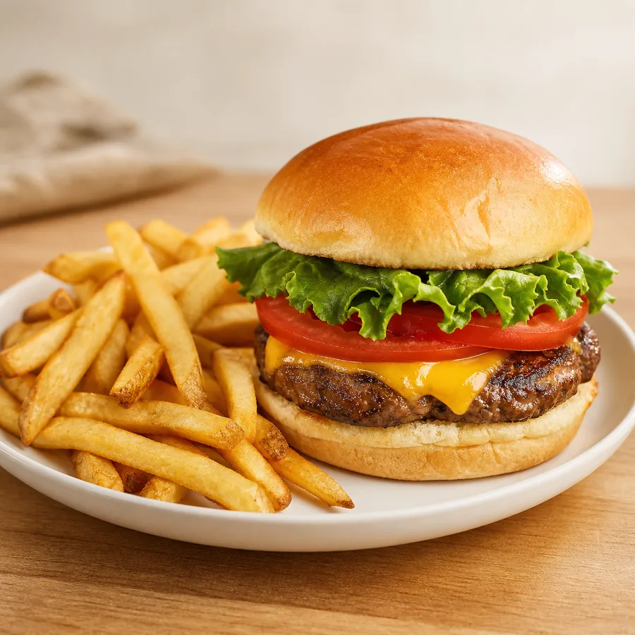Foto de Hamburguesa con papas