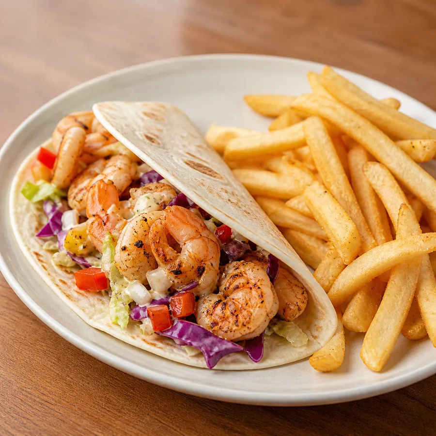 Foto de Taco de Camarón con papas
