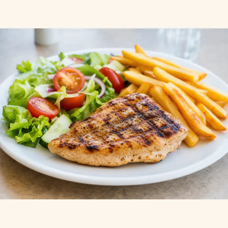 Foto de Pollo a la plancha con papas