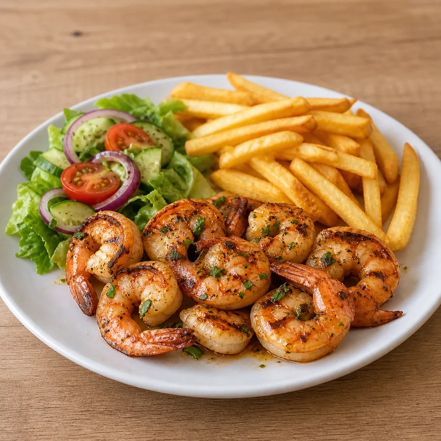Foto de Camarón a la plancha con papas